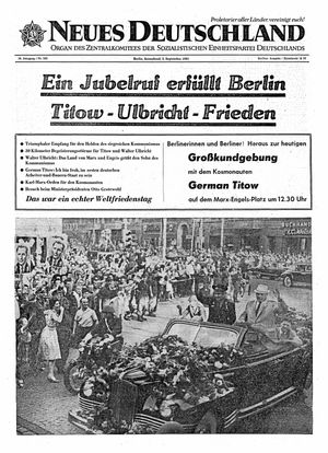 Neues Deutschland Online-Archiv vom 02.09.1961