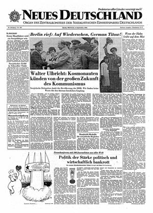 Neues Deutschland Online-Archiv vom 06.09.1961