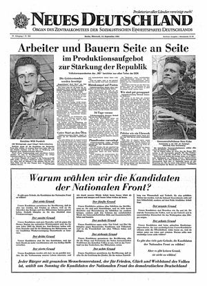 Neues Deutschland Online-Archiv vom 13.09.1961
