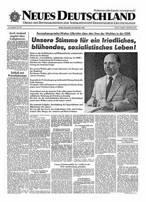 Neues Deutschland Online-Archiv on Sep 16, 1961