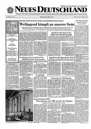 Neues Deutschland Online-Archiv on Oct 2, 1961