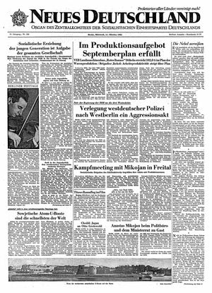 Neues Deutschland Online-Archiv on Oct 11, 1961