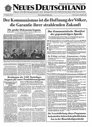 Neues Deutschland Online-Archiv vom 20.10.1961
