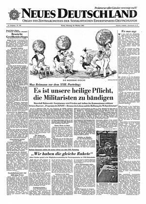 Neues Deutschland Online-Archiv vom 24.10.1961
