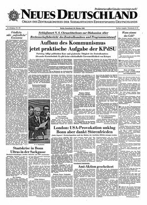 Neues Deutschland Online-Archiv vom 28.10.1961