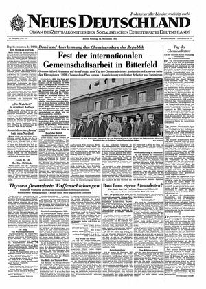 Neues Deutschland Online-Archiv vom 12.11.1961