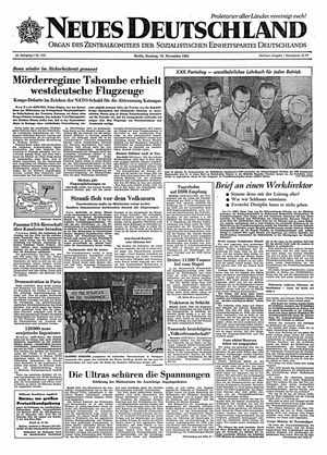 Neues Deutschland Online-Archiv vom 19.11.1961