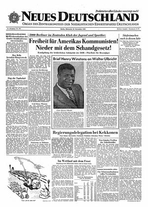 Neues Deutschland Online-Archiv vom 22.11.1961