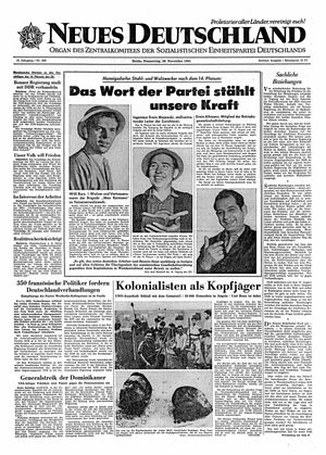 Neues Deutschland Online-Archiv vom 30.11.1961