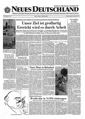 Neues Deutschland Online-Archiv vom 01.12.1961