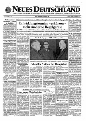 Neues Deutschland Online-Archiv vom 02.12.1961