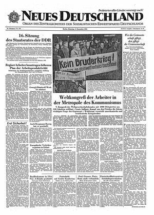 Neues Deutschland Online-Archiv vom 05.12.1961