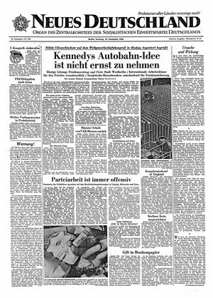 Neues Deutschland Online-Archiv vom 10.12.1961