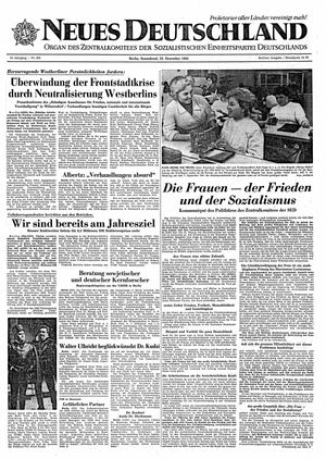 Neues Deutschland Online-Archiv vom 23.12.1961