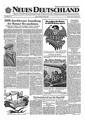 Neues Deutschland Online-Archiv vom 21.01.1962