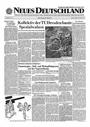 Neues Deutschland Online-Archiv vom 23.01.1962