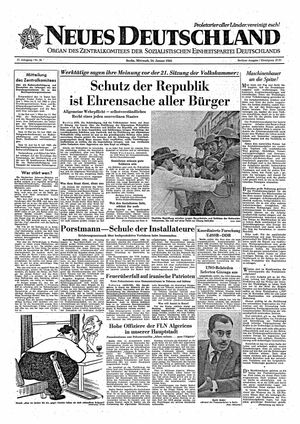 Neues Deutschland Online-Archiv vom 24.01.1962