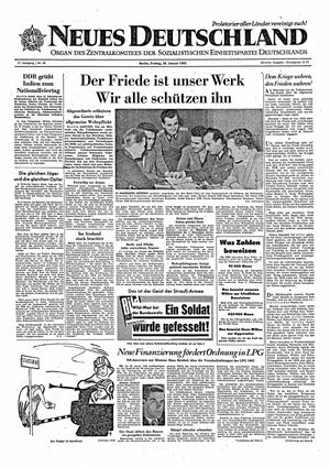 Neues Deutschland Online-Archiv vom 26.01.1962