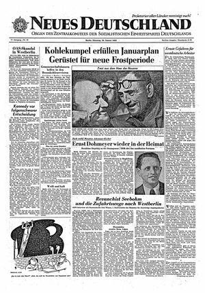 Neues Deutschland Online-Archiv vom 30.01.1962