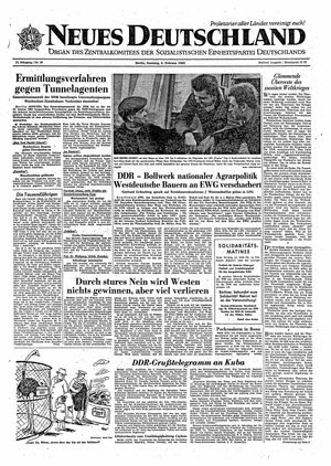 Neues Deutschland Online-Archiv vom 04.02.1962