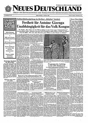 Neues Deutschland Online-Archiv vom 05.02.1962