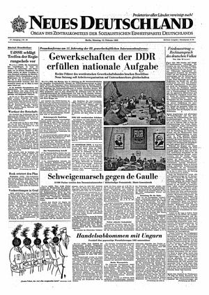 Neues Deutschland Online-Archiv vom 13.02.1962