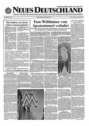 Neues Deutschland Online-Archiv vom 25.02.1962