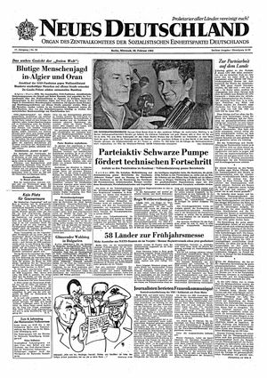 Neues Deutschland Online-Archiv vom 28.02.1962