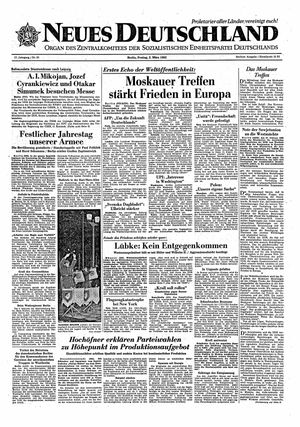 Neues Deutschland Online-Archiv on Mar 2, 1962