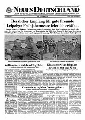 Neues Deutschland Online-Archiv vom 04.03.1962
