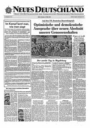 Neues Deutschland Online-Archiv vom 11.03.1962