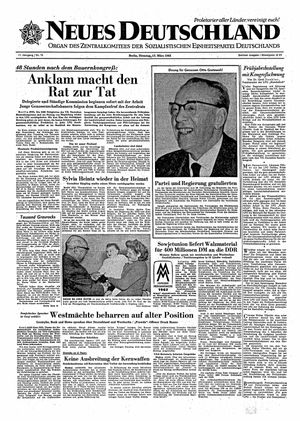 Neues Deutschland Online-Archiv vom 13.03.1962
