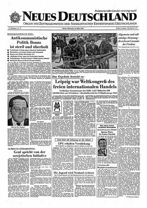 Neues Deutschland Online-Archiv vom 14.03.1962