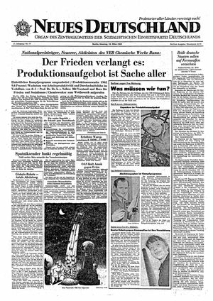 Neues Deutschland Online-Archiv vom 18.03.1962