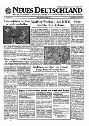 Neues Deutschland Online-Archiv vom 22.03.1962