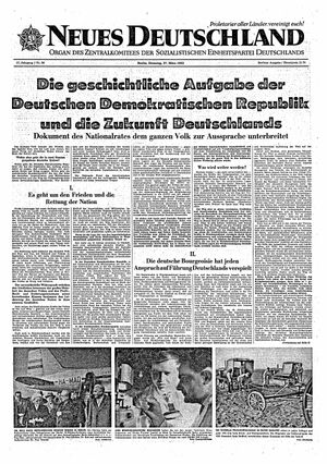 Neues Deutschland Online-Archiv vom 27.03.1962