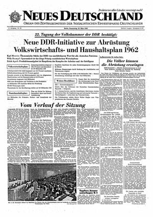 Neues Deutschland Online-Archiv vom 29.03.1962