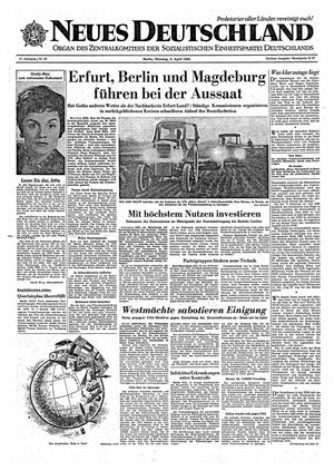 Neues Deutschland Online-Archiv vom 03.04.1962