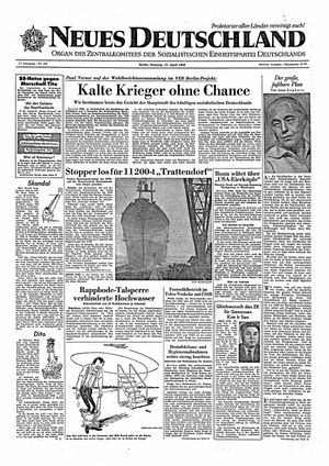 Neues Deutschland Online-Archiv vom 15.04.1962
