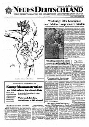 Neues Deutschland Online-Archiv vom 29.04.1962