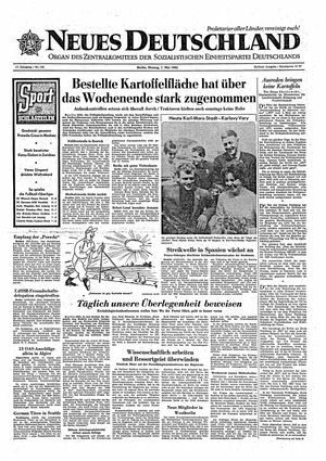 Neues Deutschland Online-Archiv vom 07.05.1962