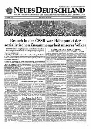Neues Deutschland Online-Archiv vom 20.05.1962