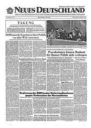 Neues Deutschland Online-Archiv vom 03.06.1962