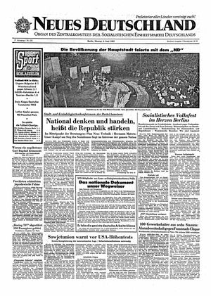 Neues Deutschland Online-Archiv vom 04.06.1962