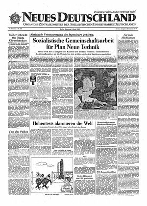 Neues Deutschland Online-Archiv vom 05.06.1962