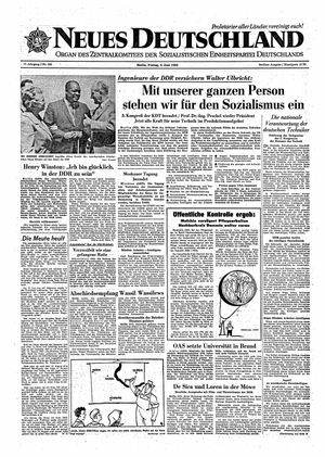 Neues Deutschland Online-Archiv vom 08.06.1962