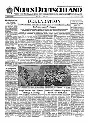 Neues Deutschland Online-Archiv vom 10.06.1962