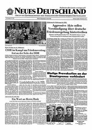 Neues Deutschland Online-Archiv vom 21.06.1962