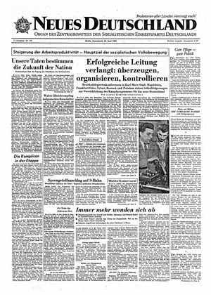Neues Deutschland Online-Archiv vom 23.06.1962