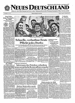 Neues Deutschland Online-Archiv vom 22.07.1962
